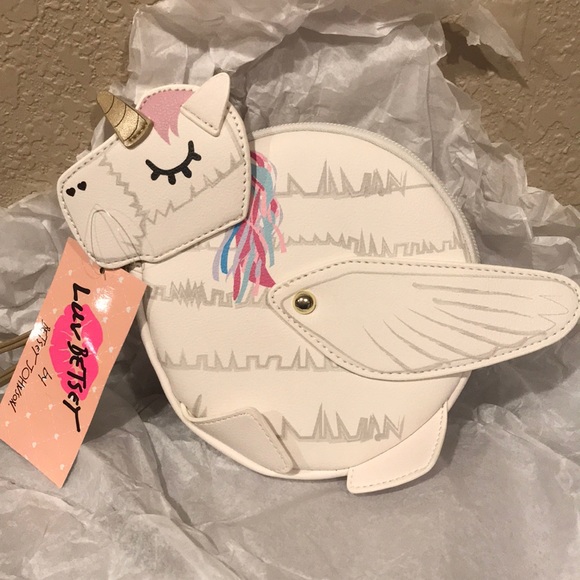 SOLD.    Betsey Johnson wristlet. Unicorn - Picture 2 of 4